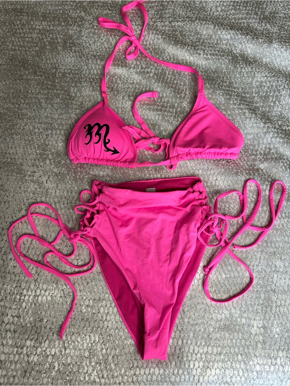 Hot Pink String Scorpio Bikini Set